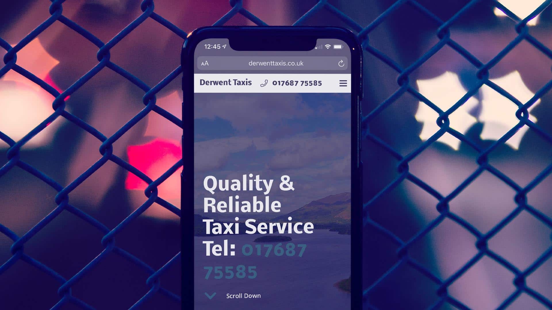 Derwent taxis website by KCS
