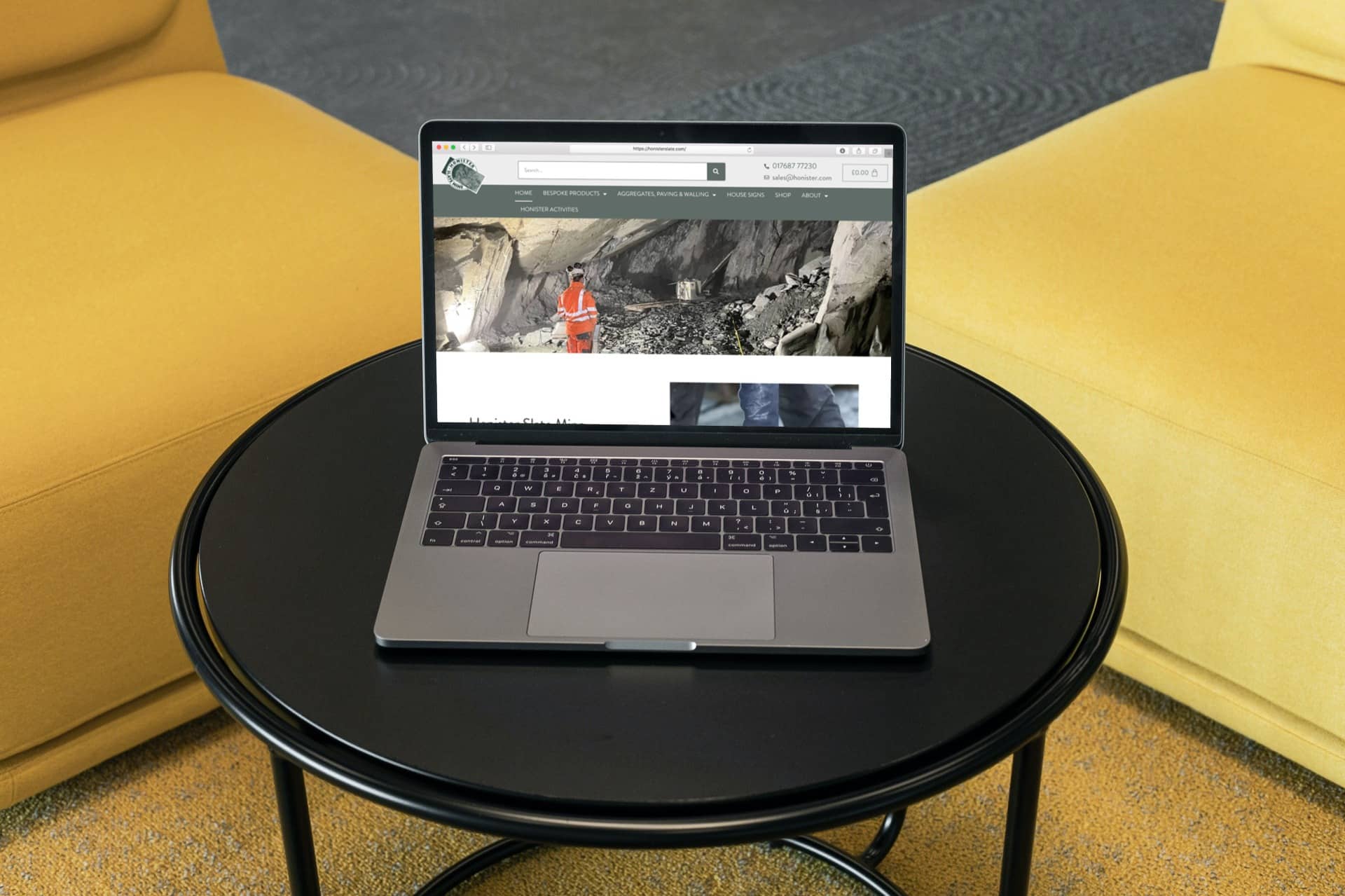 honister slate site mockup laptop