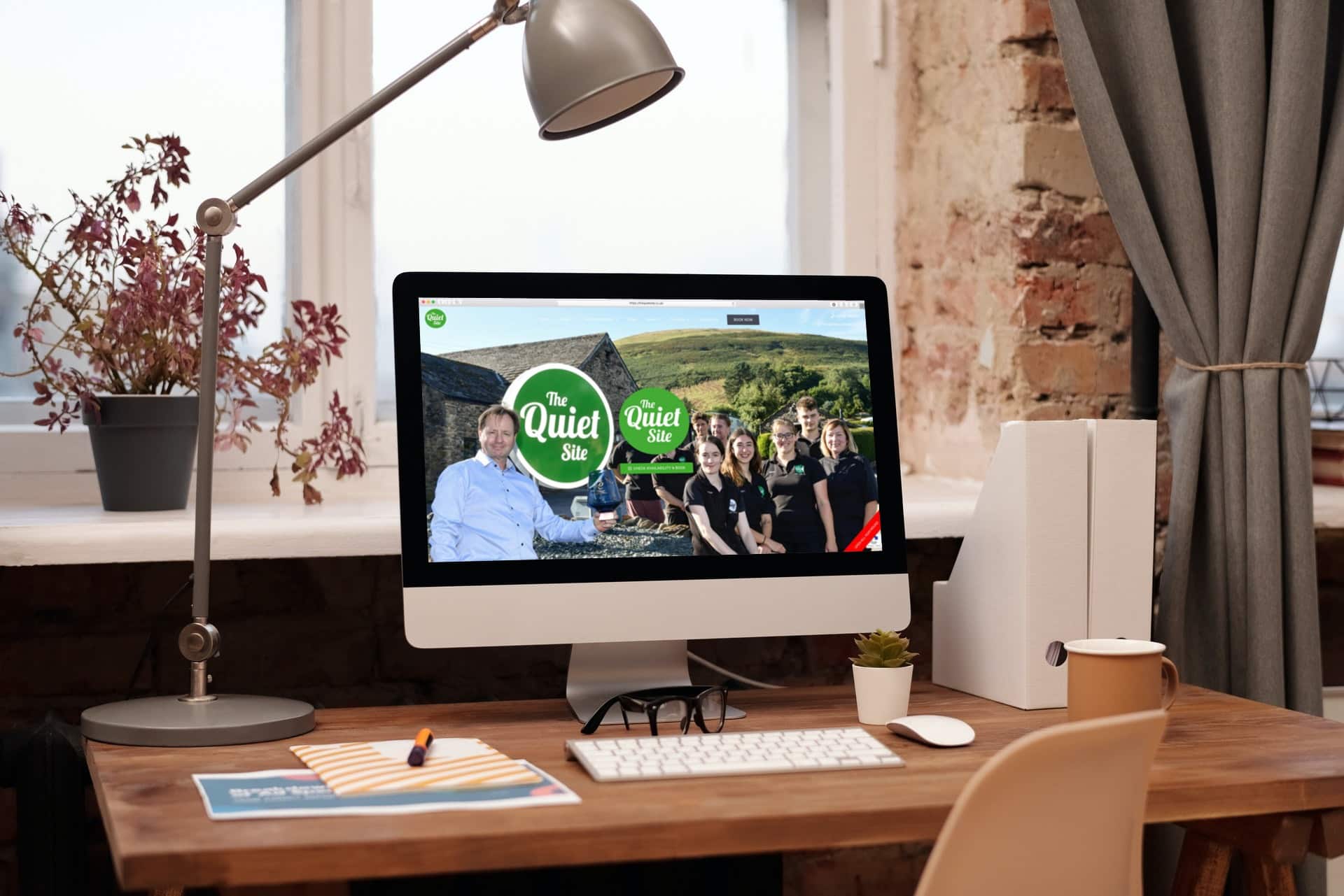 the quiet site mockup desktop